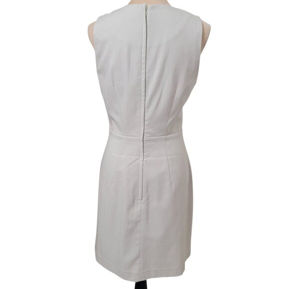 H&M Size 10 Light Greige Sleeveless A-Line Dress, Lined. Gently Used Condition - Picture 5 of 12